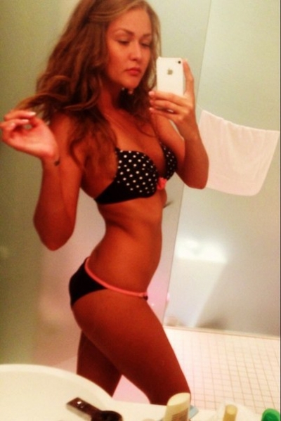 hot latina in bikini selfie