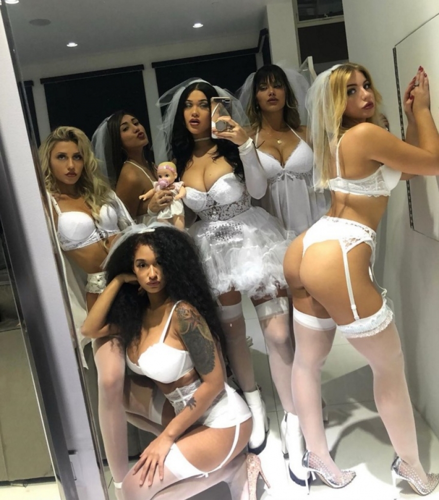 Sexy brides in lingerie hot