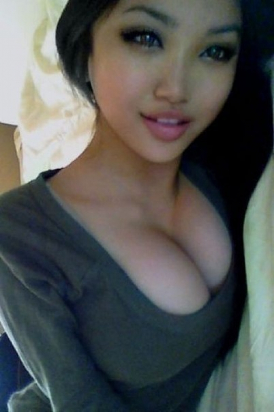 big boobs asian in bed
