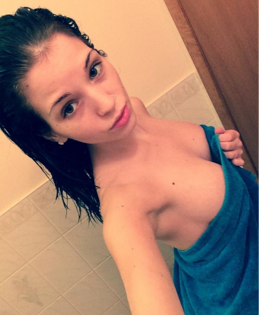 Teen in the bath after shower